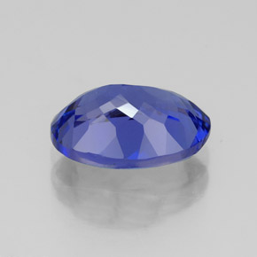 3.15캐럿 천연 바이올렛 블루 탄자나이트, 타원형 컷, 10.8×7.9 mm, VVS