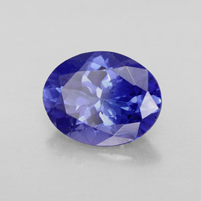 2.48캐럿 천연 바이올렛 블루 탄자나이트, 타원형 컷, 9.9×7.8 mm, IF