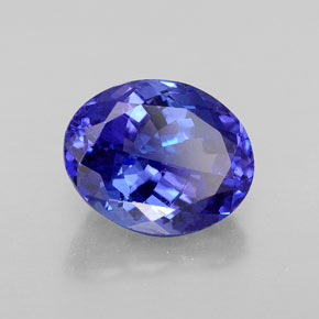 3.40캐럿 천연 바이올렛 블루 탄자나이트, 타원형 컷, 10×8 mm, VVS