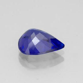 2.03캐럿 천연 바이올렛 블루 탄자나이트, 배 모양, 9.7×7.6 mm, VVS