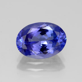 2.99캐럿 천연 바이올렛 블루 탄자나이트, 타원형 컷, 10.6×7.6 mm, IF