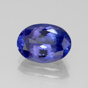 2.99캐럿 천연 바이올렛 블루 탄자나이트, 타원형 컷, 10.6×7.6 mm, IF