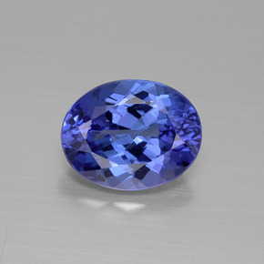 2.12캐럿 천연 바이올렛 블루 탄자나이트, 타원형 컷, 8.9×7 mm, VVS