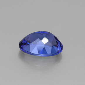 2.12캐럿 천연 바이올렛 블루 탄자나이트, 타원형 컷, 8.9×7 mm, VVS