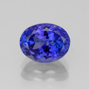 2.49캐럿 천연 바이올렛 블루 탄자나이트, 타원형 컷, 9×7.1 mm, VVS-VS