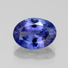 2.57캐럿 천연 바이올렛 블루 탄자나이트, 타원형 컷, 10.4×7.6 mm, IF