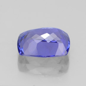 2.36캐럿 천연 바이올렛 블루 탄자나이트, 쿠션 컷, 9.2×7.2 mm, VVS
