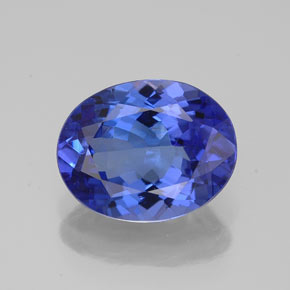 2.76캐럿 천연 바이올렛 블루 탄자나이트, 타원형 컷, 10.1×8 mm, VVS