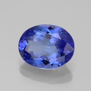 2.76캐럿 천연 바이올렛 블루 탄자나이트, 타원형 컷, 10.1×8 mm, VVS
