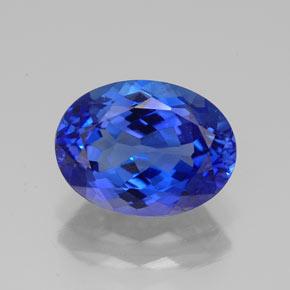 2.71캐럿 천연 바이올렛 블루 탄자나이트, 타원형 컷, 10×7.6 mm, IF