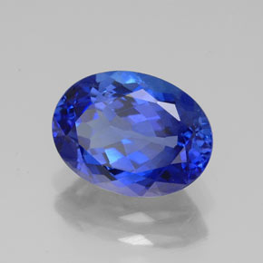 2.71캐럿 천연 바이올렛 블루 탄자나이트, 타원형 컷, 10×7.6 mm, IF