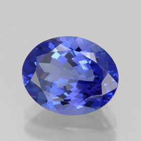2.92캐럿 천연 바이올렛 블루 탄자나이트, 타원형 컷, 10.1×8.2 mm, IF