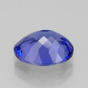 2.92캐럿 천연 바이올렛 블루 탄자나이트, 타원형 컷, 10.1×8.2 mm, IF