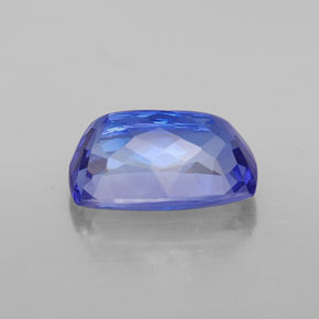 3.38캐럿 천연 바이올렛 블루 탄자나이트, 쿠션 컷, 10.8×7 mm, VVS