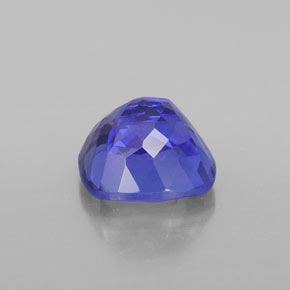 2.44캐럿 천연 바이올렛 블루 탄자나이트, 쿠션 컷, 7.8×7.8 mm, VVS