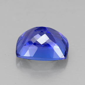 2.82캐럿 천연 바이올렛 블루 탄자나이트, 쿠션 컷, 9×7.2 mm, VVS-VS