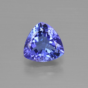 1.84캐럿 천연 바이올렛 블루 탄자나이트, 트릴리언, 8×7.9 mm, VVS