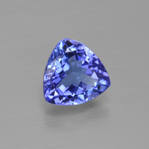 1.84캐럿 천연 바이올렛 블루 탄자나이트, 트릴리언, 8×7.9 mm, VVS