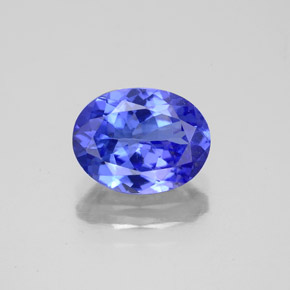 1.95캐럿 천연 바이올렛 블루 탄자나이트, 타원형 컷, 9.1×7.1 mm, VS