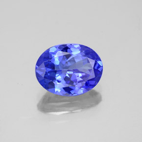 1.95캐럿 천연 바이올렛 블루 탄자나이트, 타원형 컷, 9.1×7.1 mm, VS