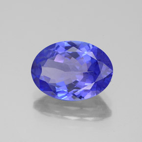 2.83캐럿 천연 바이올렛 블루 탄자나이트, 타원형 컷, 10.9×8 mm, VVS-VS