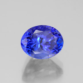 2.75캐럿 천연 바이올렛 블루 탄자나이트, 타원형 컷, 9.1×7.1 mm, VVS