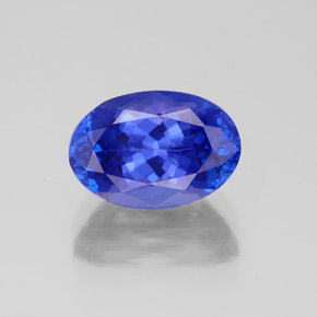2.66캐럿 천연 바이올렛 블루 탄자나이트, 타원형 컷, 10×6.7 mm, VVS