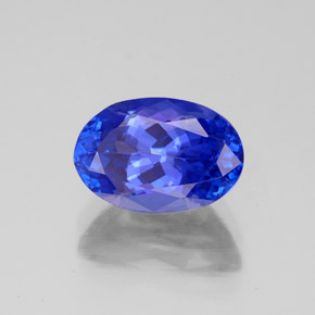 2.66캐럿 천연 바이올렛 블루 탄자나이트, 타원형 컷, 10×6.7 mm, VVS