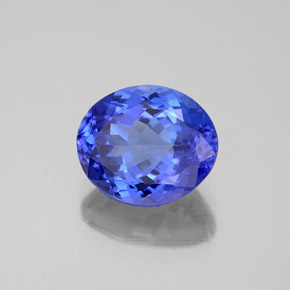 2.70캐럿 천연 바이올렛 블루 탄자나이트, 타원형 컷, 9.5×7.9 mm, VVS