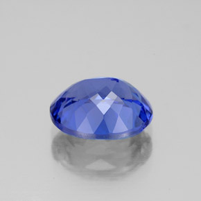 2.70캐럿 천연 바이올렛 블루 탄자나이트, 타원형 컷, 9.5×7.9 mm, VVS