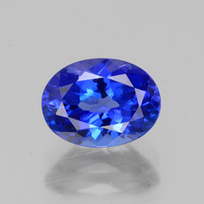 1.60캐럿 천연 바이올렛 블루 탄자나이트, 타원형 컷, 8.2×6.1 mm, VVS-VS