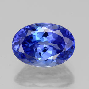 2.73캐럿 천연 바이올렛 블루 탄자나이트, 타원형 컷, 10×7 mm, VVS-VS