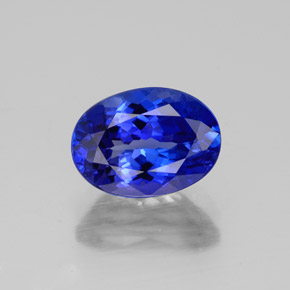 2.42캐럿 천연 바이올렛 블루 탄자나이트, 타원형 컷, 9.6×7 mm, VVS