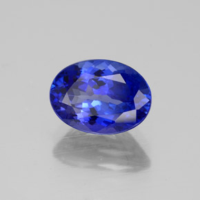 2.42캐럿 천연 바이올렛 블루 탄자나이트, 타원형 컷, 9.6×7 mm, VVS
