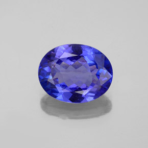 2.32캐럿 천연 바이올렛 블루 탄자나이트, 타원형 컷, 9.8×7.8 mm, VVS