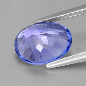 2.71캐럿 천연 바이올렛 블루 탄자나이트, 타원형 컷, 10×7.9 mm, VVS