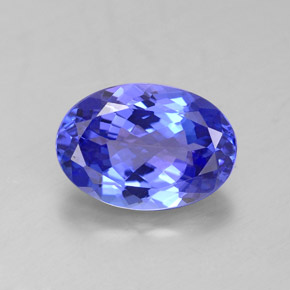 3.20캐럿 천연 바이올렛 블루 탄자나이트, 타원형 컷, 11×7.7 mm, IF