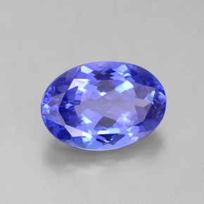 3.20캐럿 천연 바이올렛 블루 탄자나이트, 타원형 컷, 11×7.7 mm, IF