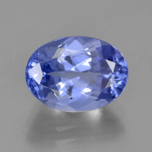 3.46캐럿 천연 딥 바이올렛 블루 탄자나이트, 타원형 컷, 10.8×7.9 mm, VVS-VS