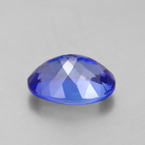 3.12캐럿 천연 바이올렛 블루 탄자나이트, 타원형 컷, 10.5×7.5 mm, VVS-VS