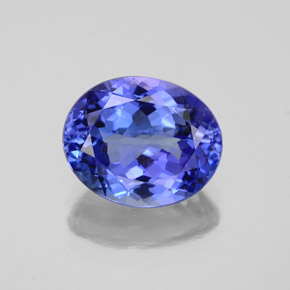 2.94캐럿 천연 바이올렛 블루 탄자나이트, 타원형 컷, 10×8.2 mm, VS