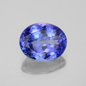 2.94캐럿 천연 바이올렛 블루 탄자나이트, 타원형 컷, 10×8.2 mm, VS