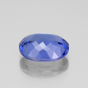 2.86캐럿 천연 바이올렛 블루 탄자나이트, 타원형 컷, 10.1×8.2 mm, VVS