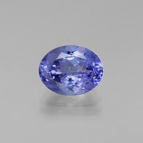 2.22캐럿 천연 바이올렛 블루 탄자나이트, 타원형 컷, 9.2×7.2 mm, VVS