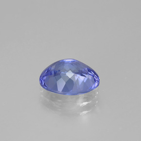 2.22캐럿 천연 바이올렛 블루 탄자나이트, 타원형 컷, 9.2×7.2 mm, VVS