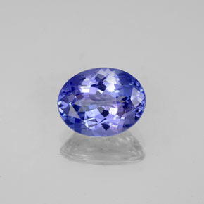 2.10캐럿 천연 바이올렛 블루 탄자나이트, 타원형 컷, 9×7 mm, VVS-VS
