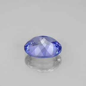 2.10캐럿 천연 바이올렛 블루 탄자나이트, 타원형 컷, 9×7 mm, VVS-VS