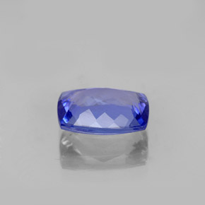 2.16캐럿 천연 바이올렛 블루 탄자나이트, 쿠션 컷, 9.1×7 mm, VVS