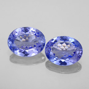 캐럿 천연 바이올렛 블루 탄자나이트 보석, 타원형 컷, 9×7.1 mm, VVS