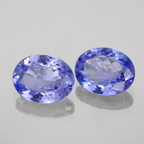 캐럿 천연 바이올렛 블루 탄자나이트 보석, 타원형 컷, 9×7.1 mm, VVS